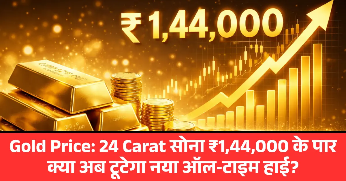 Gold Price 24 Carat सोना ₹1,44,000 के पार, क्या अब टूटेगा नया ऑल‑टाइम हाई