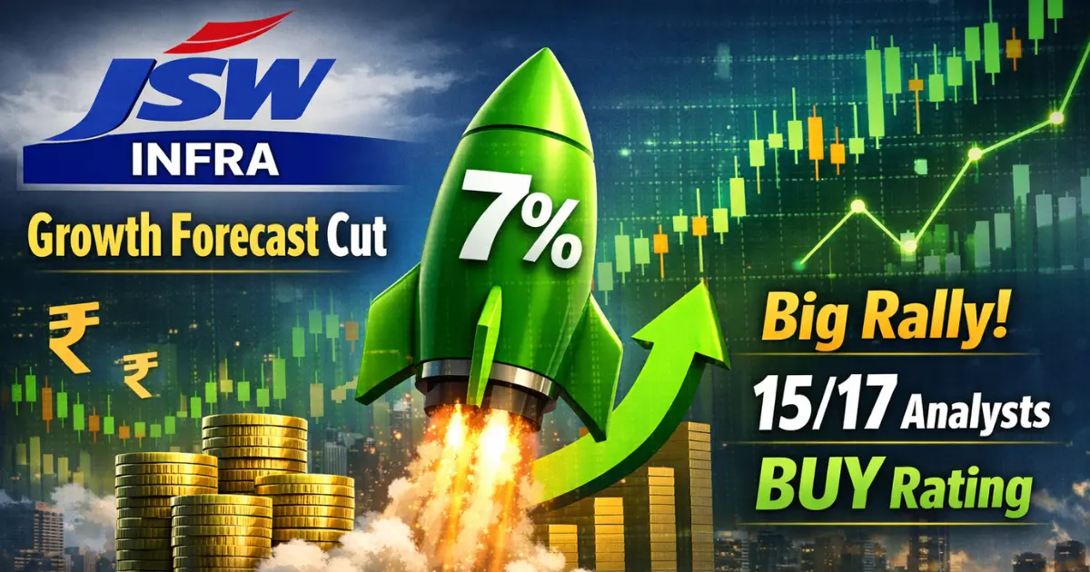 JSW Infra के ग्रोथ अनुमान में कटौती फिर भी रॉकेट बने शेयर, 7% का जबरदस्त उछाल, 17 में से 15 एनालिस्ट ने दी Buy रेटिंग
